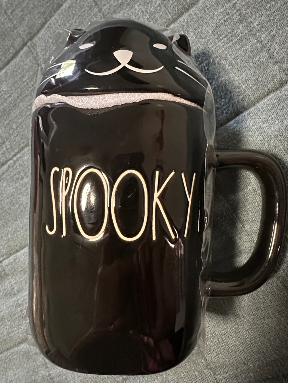Rae Dunn Spooky Black Cat Mug